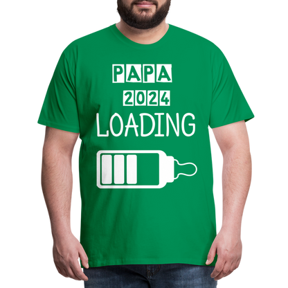 Männer Premium T-Shirt - Papa 2024 LOADING - Kelly Green