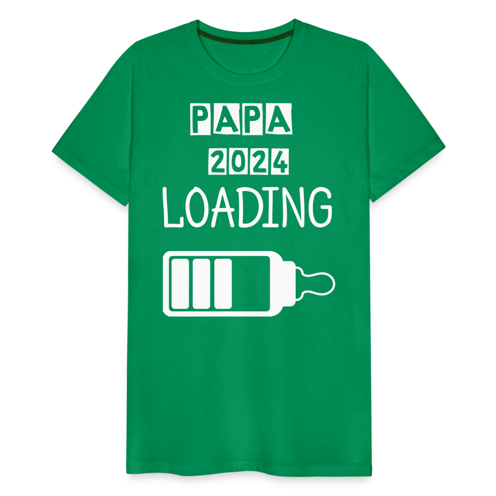 Männer Premium T-Shirt - Papa 2024 LOADING - Kelly Green