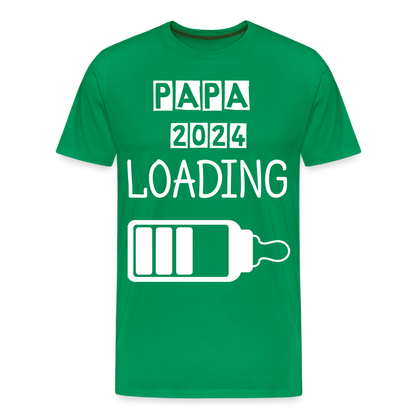 Männer Premium T-Shirt - Papa 2024 LOADING - Kelly Green