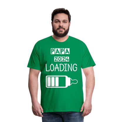 Männer Premium T-Shirt - Papa 2024 LOADING - Kelly Green