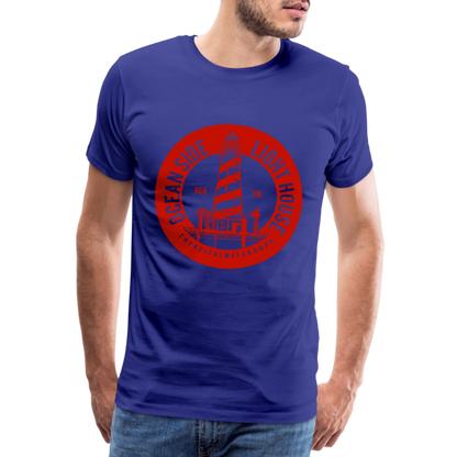 Männer Premium T-Shirt - Ocean Side Light House - Leuchtturm Design - Königsblau