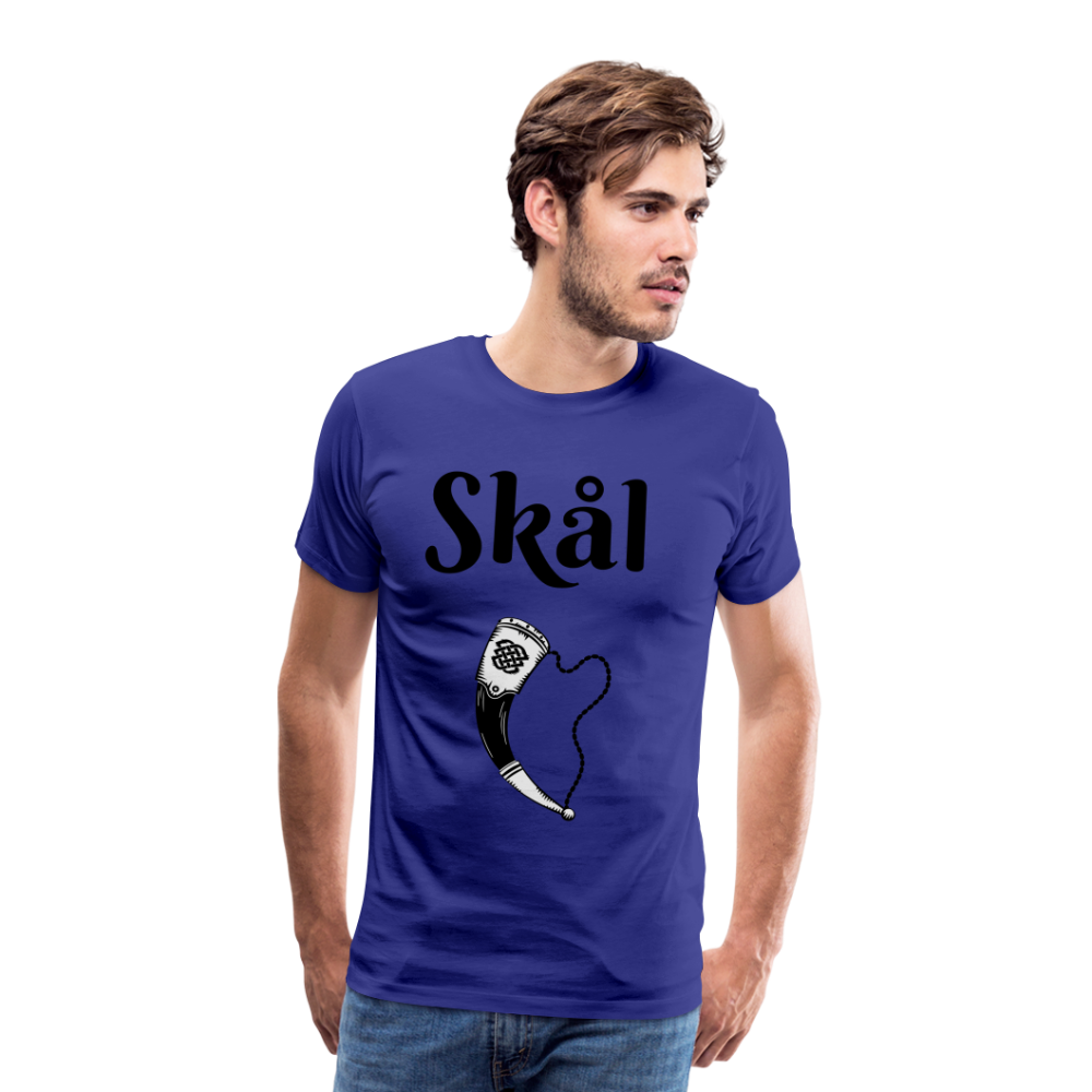 Männer Premium T-Shirt Skål Design mit Wikingerhorn - Königsblau