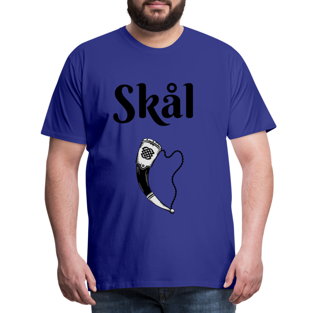 Männer Premium T-Shirt Skål Design mit Wikingerhorn - Königsblau