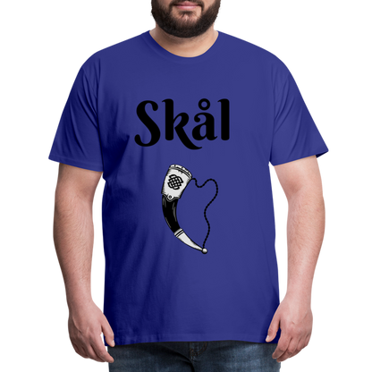 Männer Premium T-Shirt Skål Design mit Wikingerhorn - Königsblau