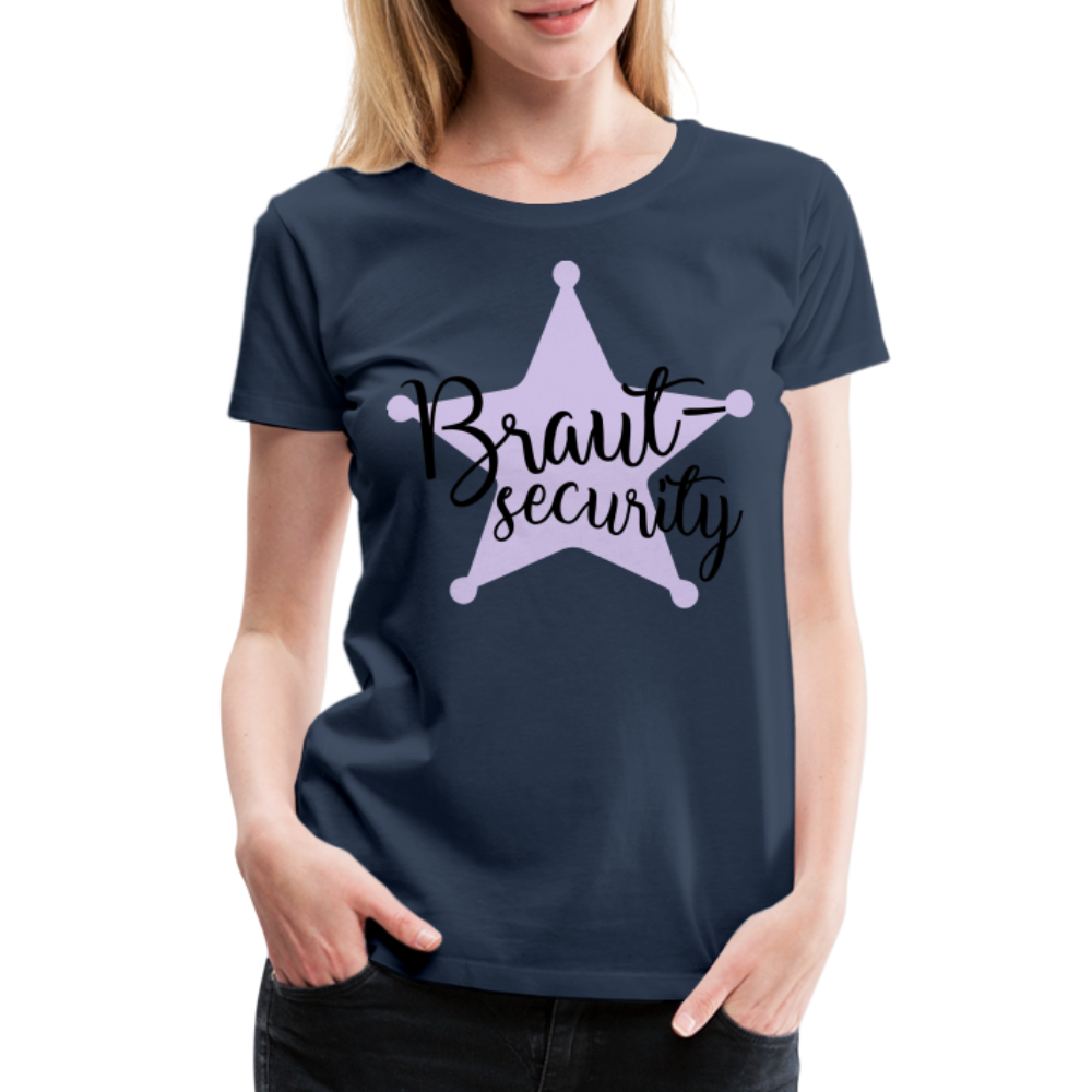 Frauen Premium T-Shirt - Braut Security - Navy