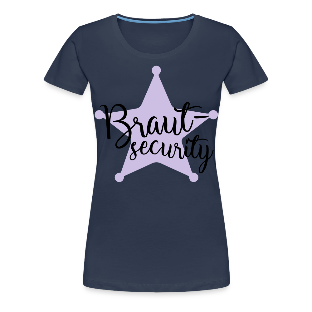 Frauen Premium T-Shirt - Braut Security - Navy