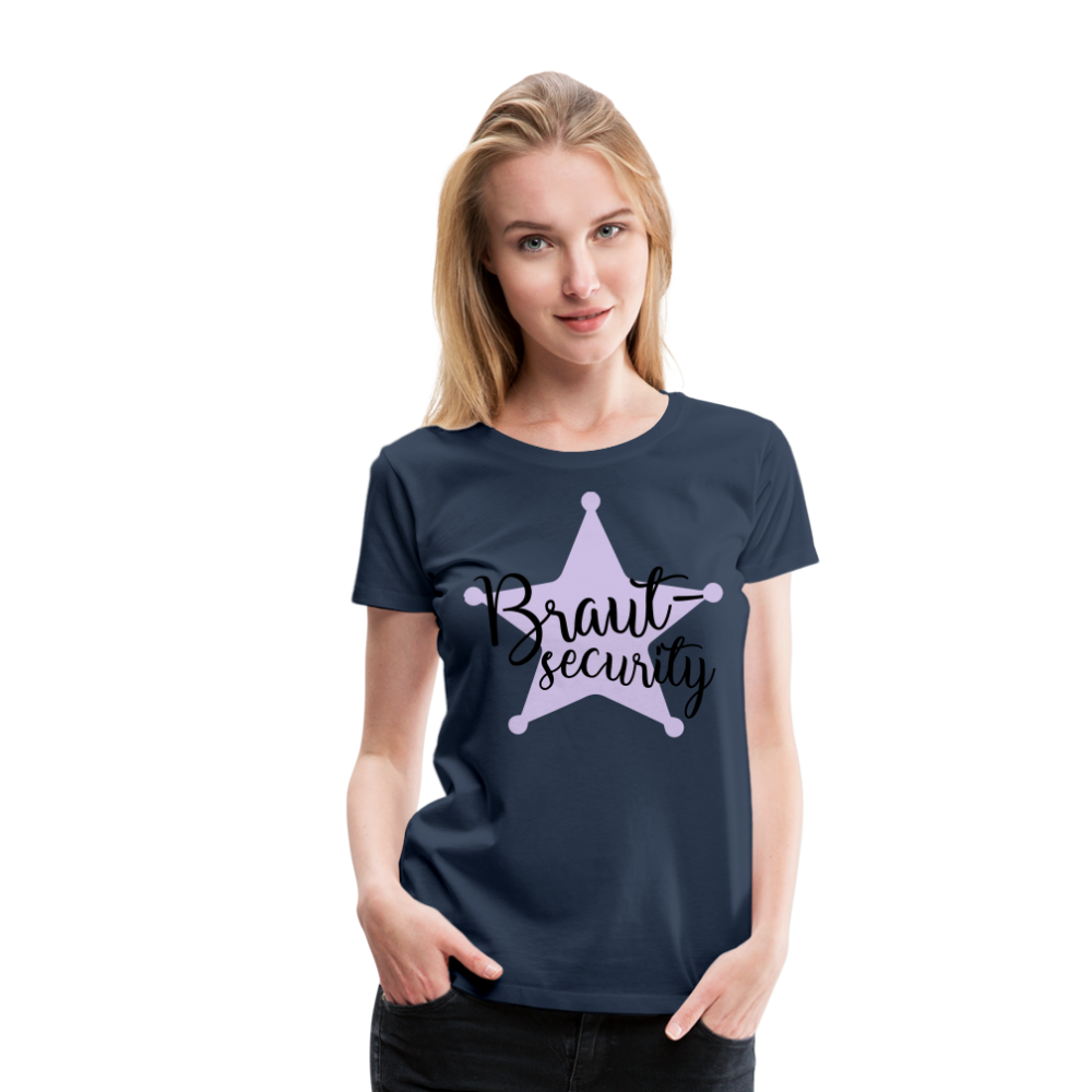 Frauen Premium T-Shirt - Braut Security - Navy