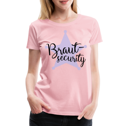 Frauen Premium T-Shirt - Braut Security - Hellrosa