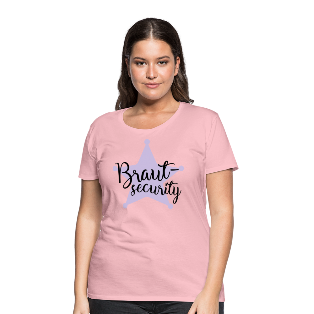 Frauen Premium T-Shirt - Braut Security - Hellrosa