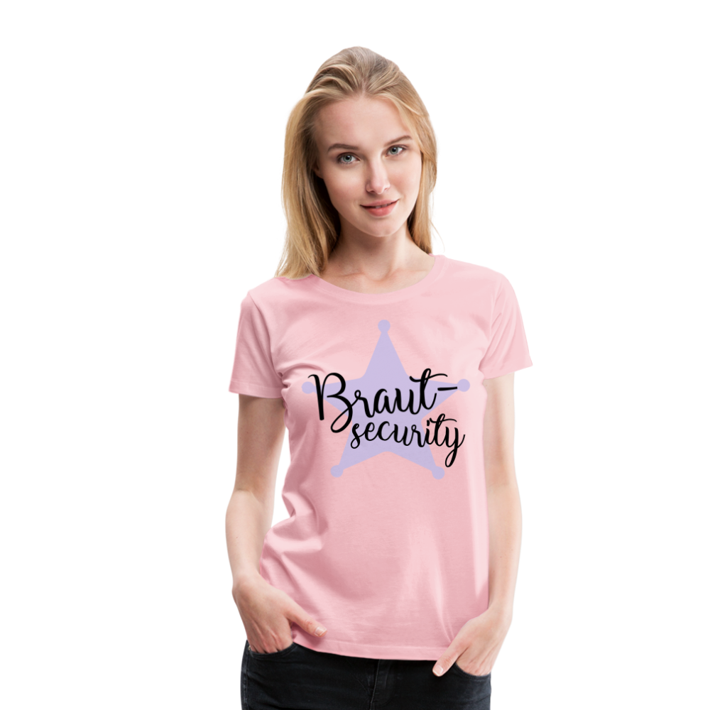 Frauen Premium T-Shirt - Braut Security - Hellrosa