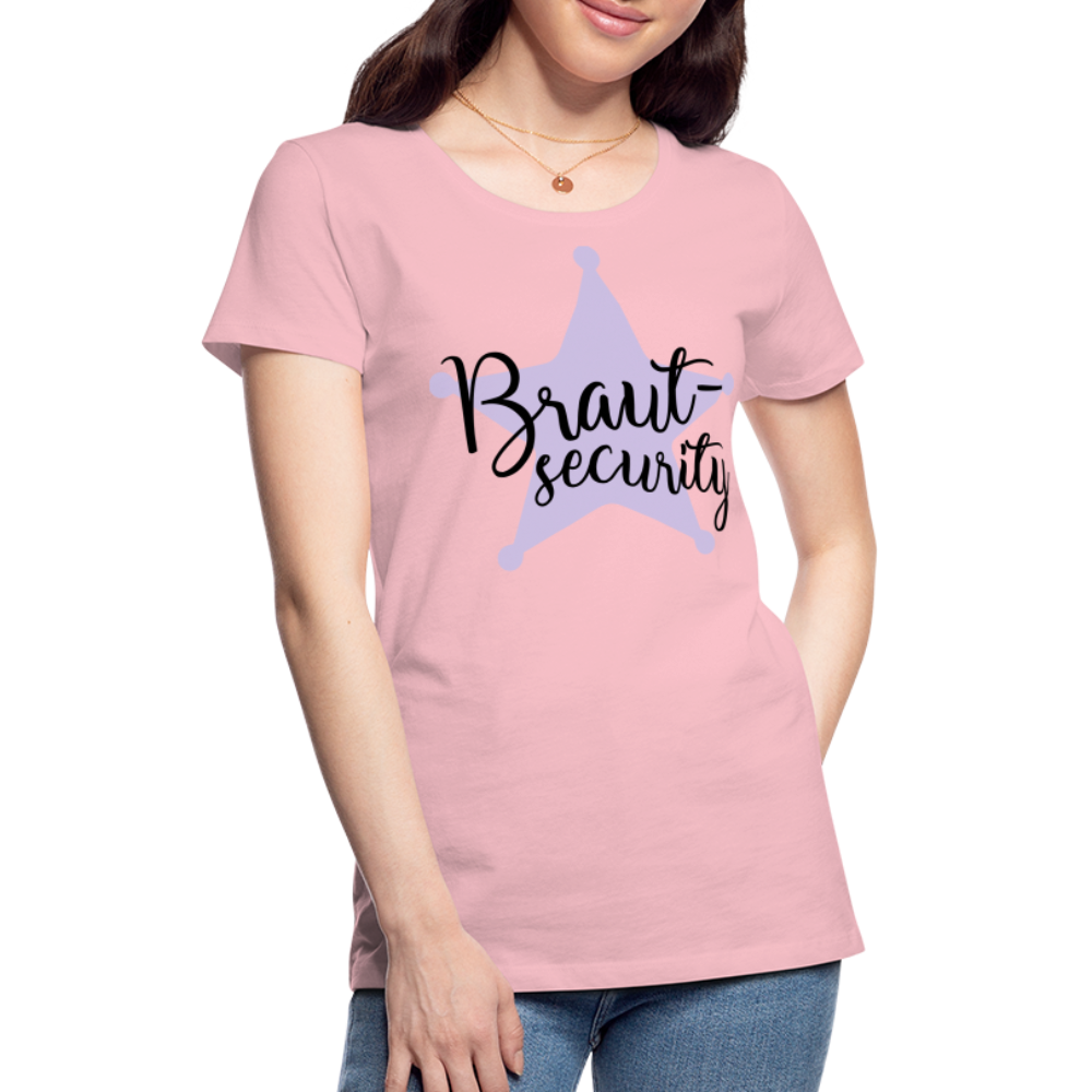 Frauen Premium T-Shirt - Braut Security - Hellrosa