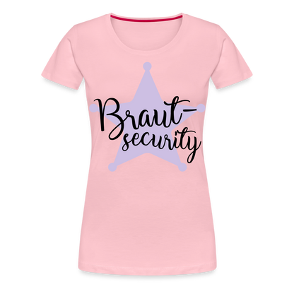 Frauen Premium T-Shirt - Braut Security - Hellrosa