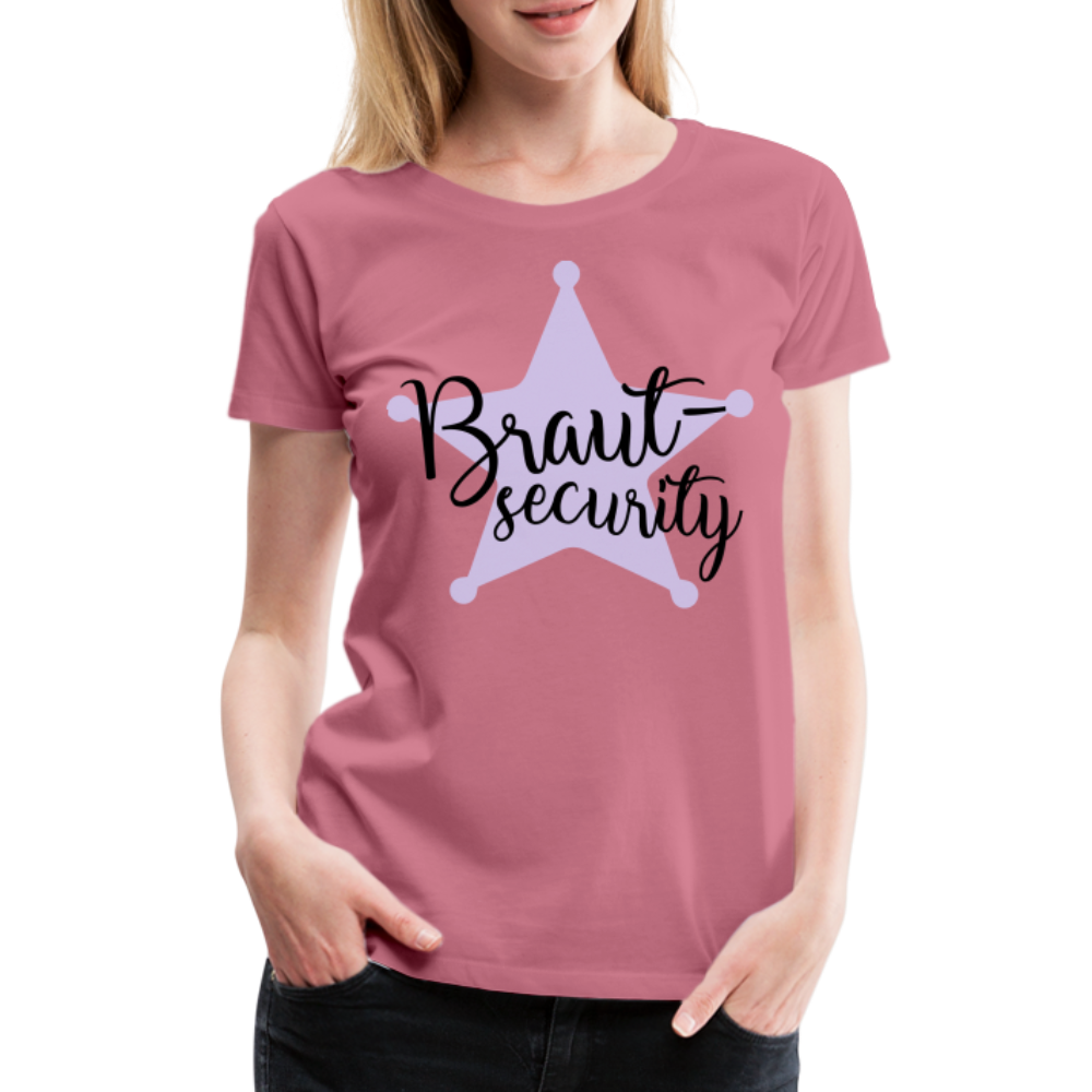 Frauen Premium T-Shirt - Braut Security - Malve