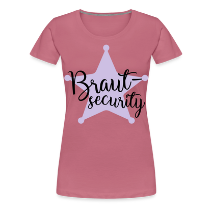 Frauen Premium T-Shirt - Braut Security - Malve