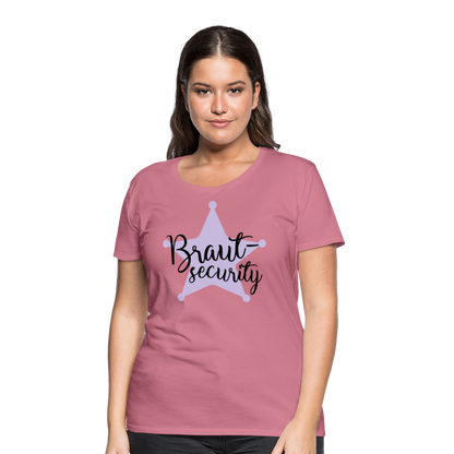 Frauen Premium T-Shirt - Braut Security - Malve