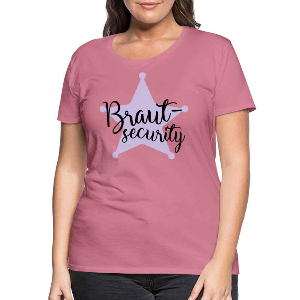 Frauen Premium T-Shirt - Braut Security - Malve