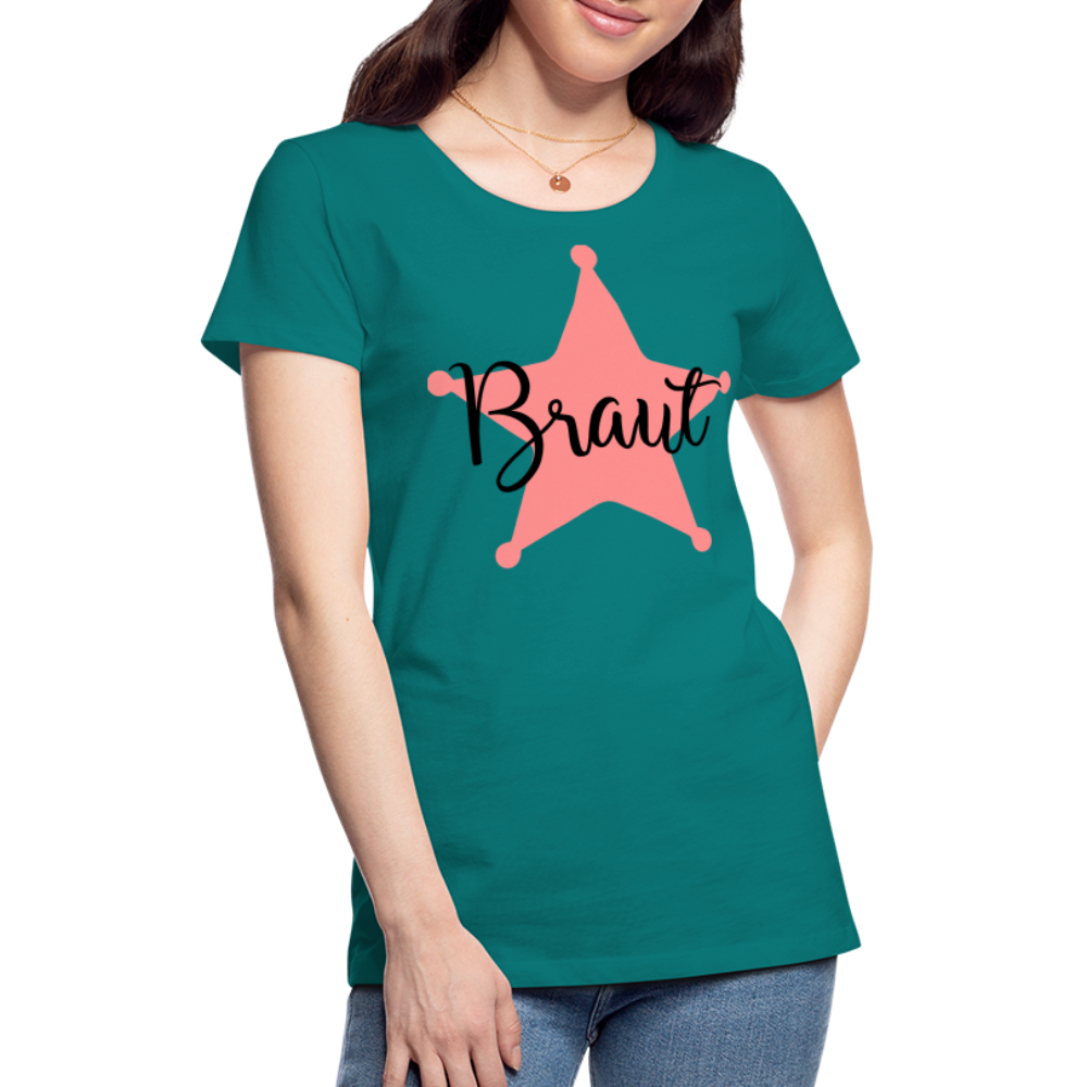 Frauen Premium T-Shirt - JGA T-Shirt für die Braut - Divablau