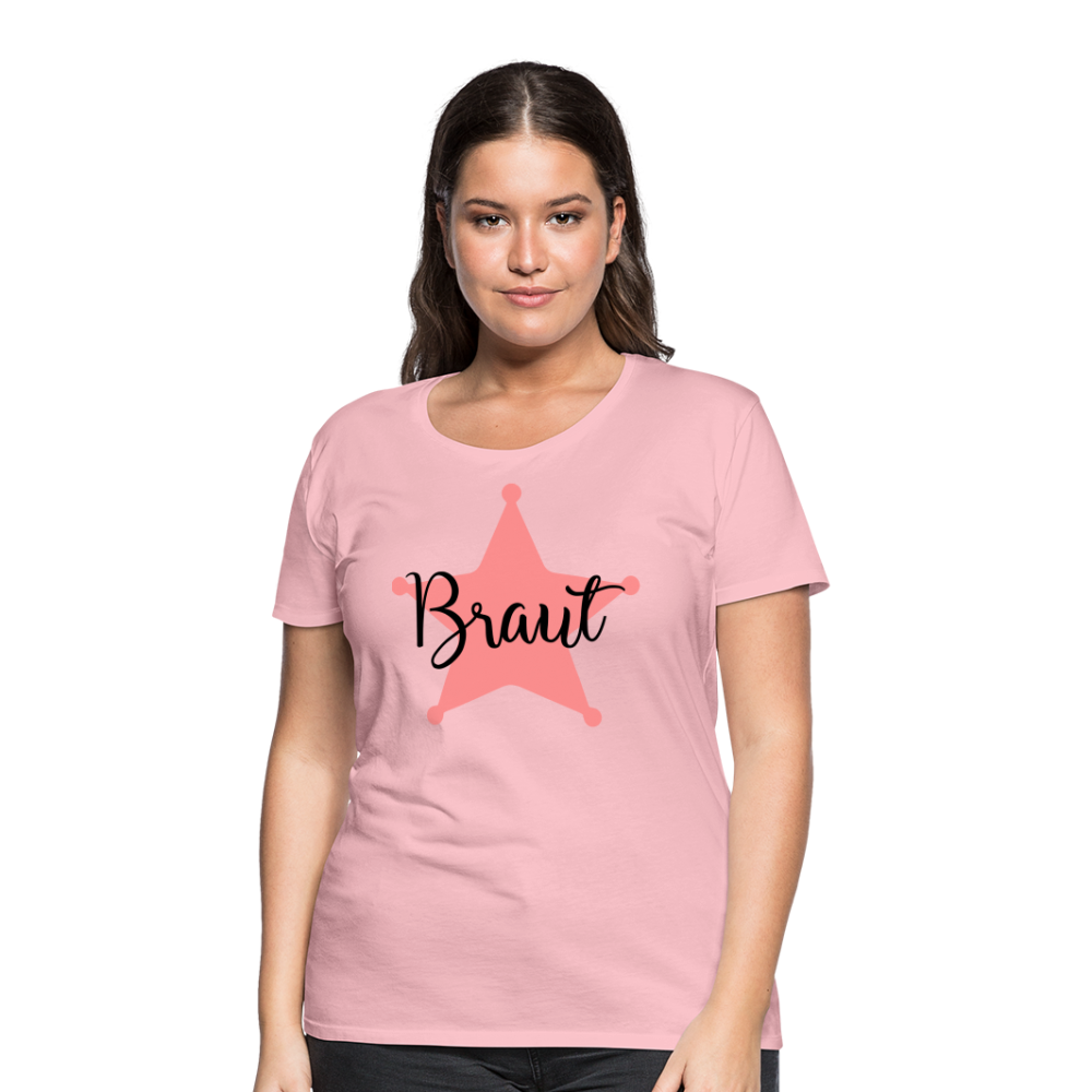 Frauen Premium T-Shirt - JGA T-Shirt für die Braut - Hellrosa