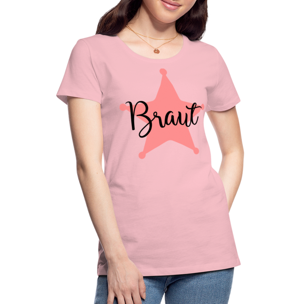 Frauen Premium T-Shirt - JGA T-Shirt für die Braut - Hellrosa