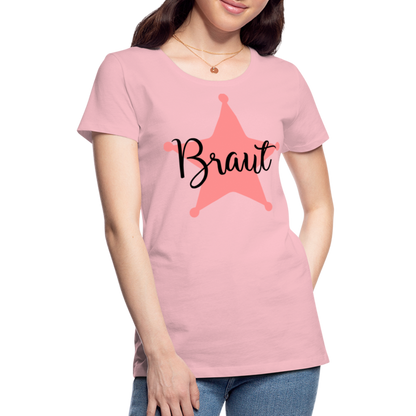 Frauen Premium T-Shirt - JGA T-Shirt für die Braut - Hellrosa