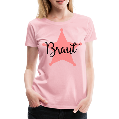 Frauen Premium T-Shirt - JGA T-Shirt für die Braut - Hellrosa