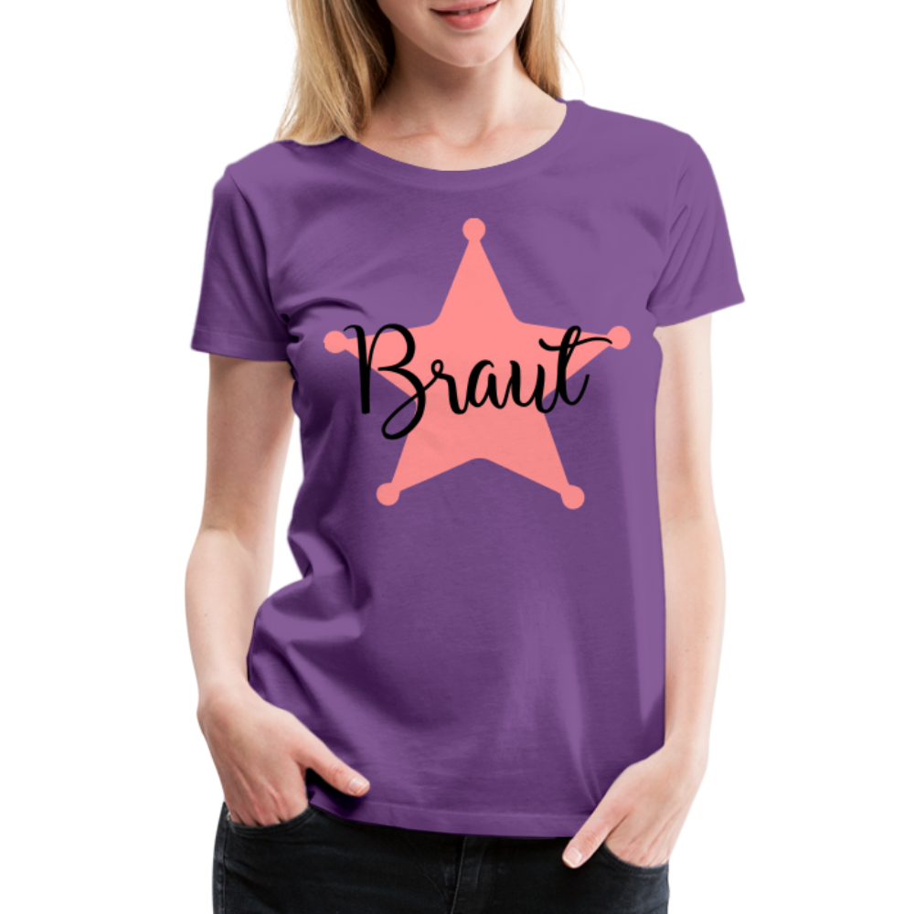 Frauen Premium T-Shirt - JGA T-Shirt für die Braut - Lila