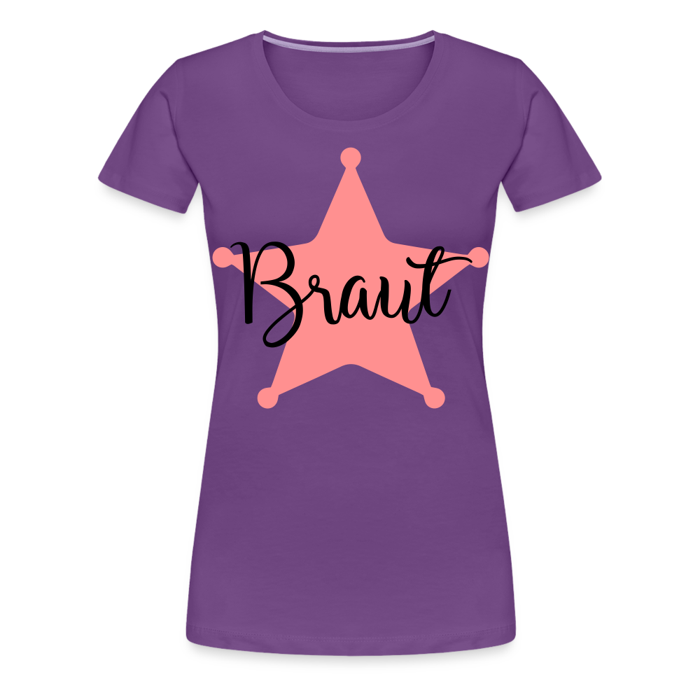 Frauen Premium T-Shirt - JGA T-Shirt für die Braut - Lila