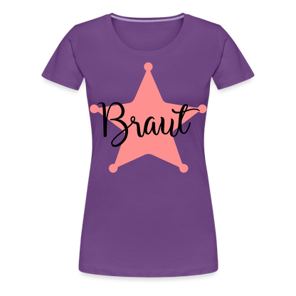 Frauen Premium T-Shirt - JGA T-Shirt für die Braut - Lila