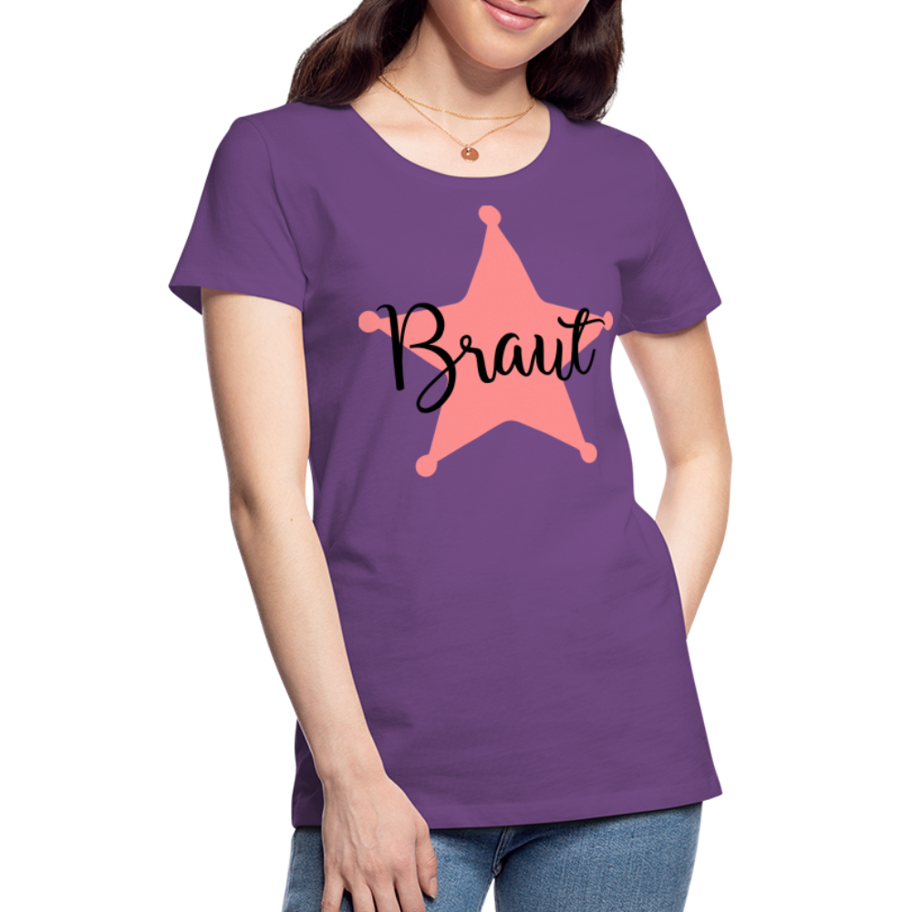 Frauen Premium T-Shirt - JGA T-Shirt für die Braut - Lila