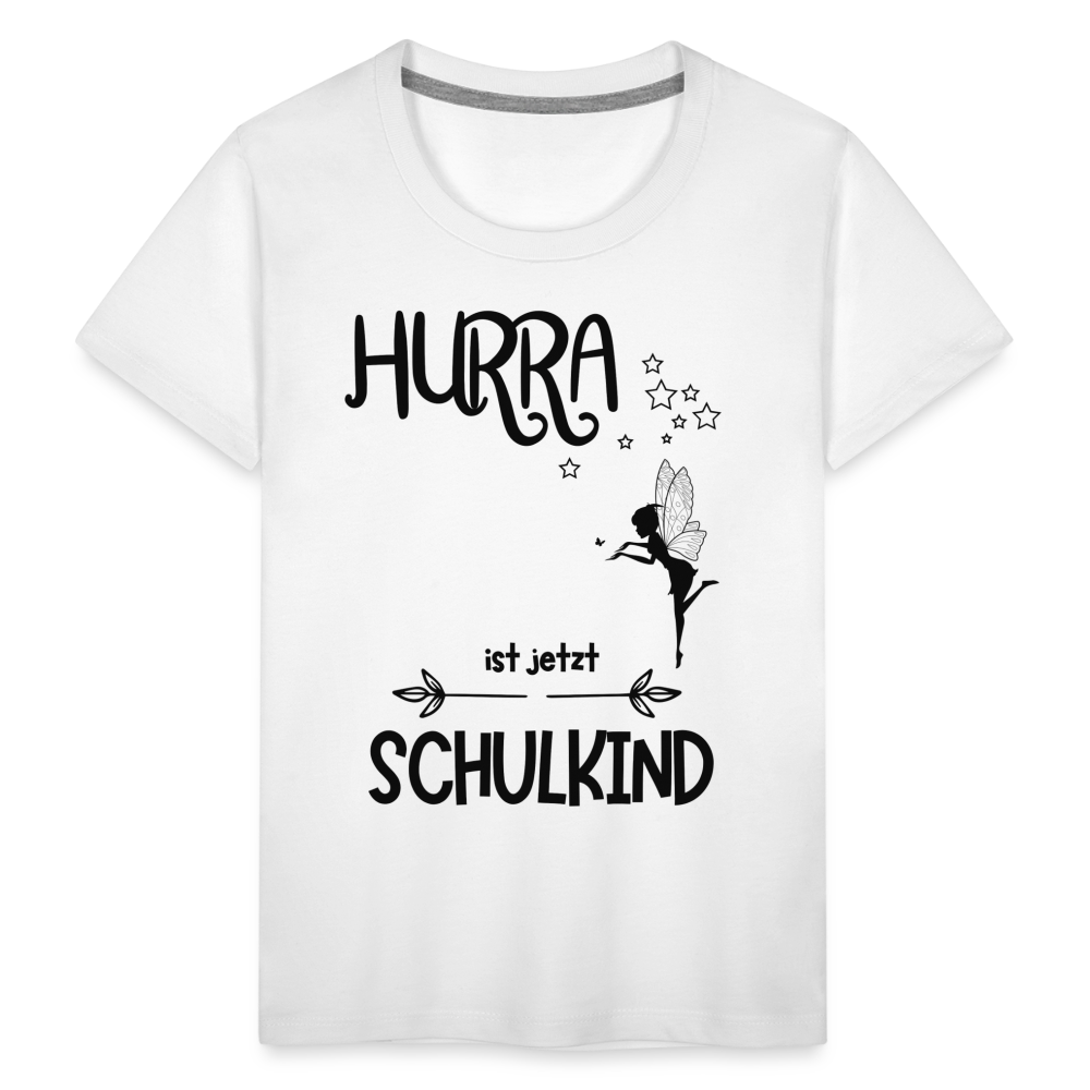 Kinder T-Shirt personalisierbar zum Schulanfang - Fee - weiß