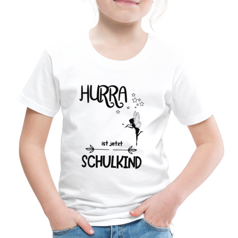 Kinder T-Shirt personalisierbar zum Schulanfang - Fee - weiß