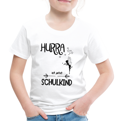 Kinder T-Shirt personalisierbar zum Schulanfang - Fee - weiß