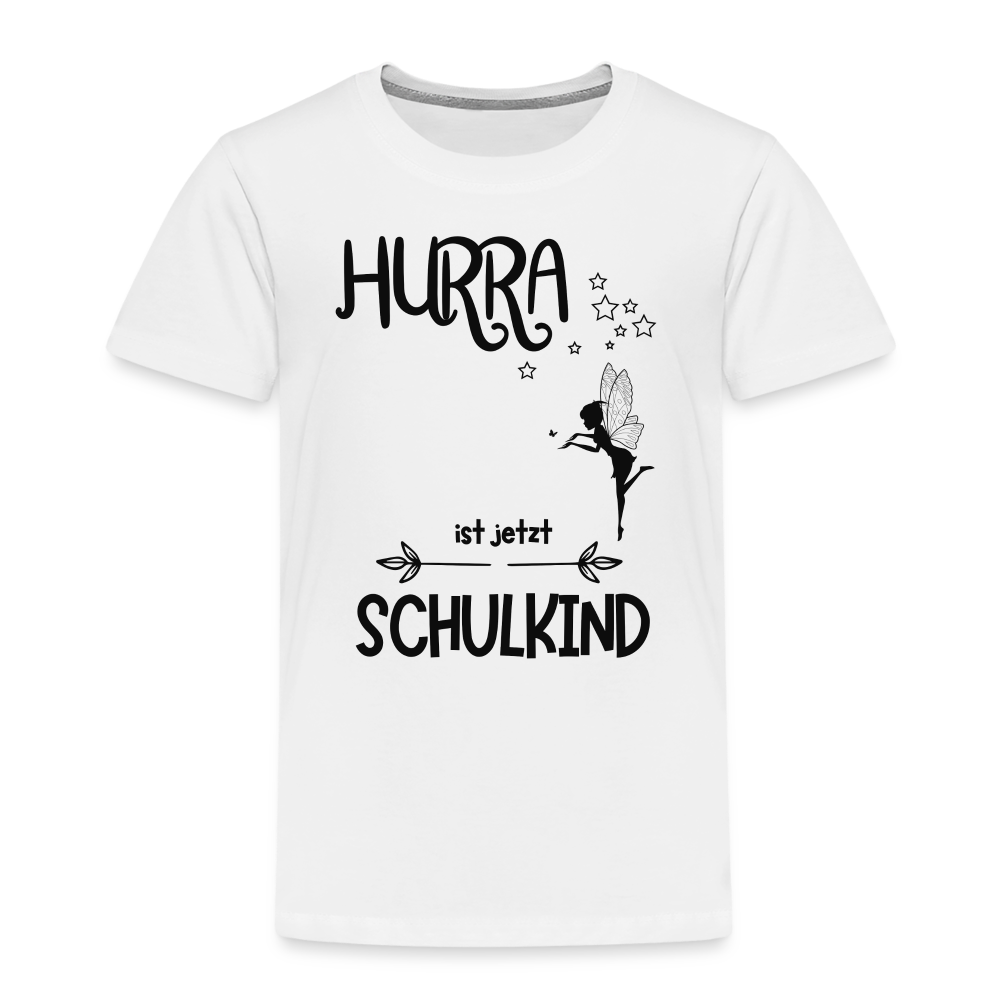 Kinder T-Shirt personalisierbar zum Schulanfang - Fee - weiß