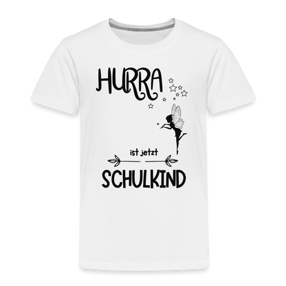 Kinder T-Shirt personalisierbar zum Schulanfang - Fee - weiß