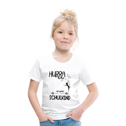 Kinder T-Shirt personalisierbar zum Schulanfang - Fee - weiß