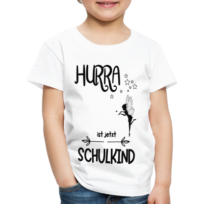 Kinder T-Shirt personalisierbar zum Schulanfang - Fee - weiß