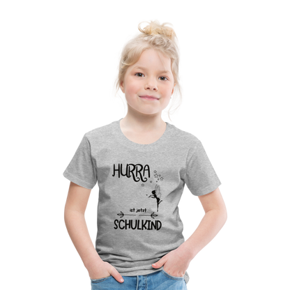 Kinder T-Shirt personalisierbar zum Schulanfang - Fee - Grau meliert