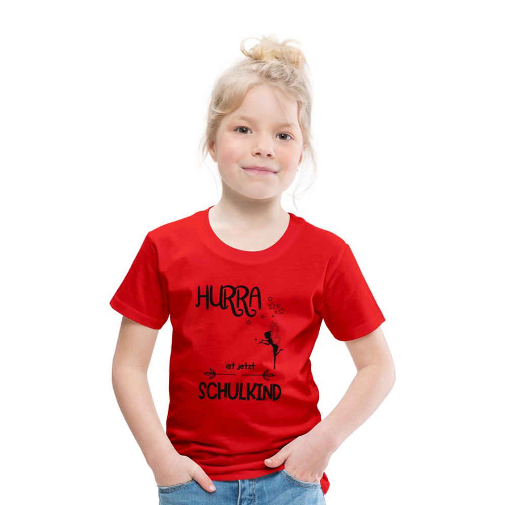 Kinder T-Shirt personalisierbar zum Schulanfang - Fee - Rot