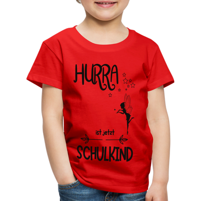 Kinder T-Shirt personalisierbar zum Schulanfang - Fee - Rot