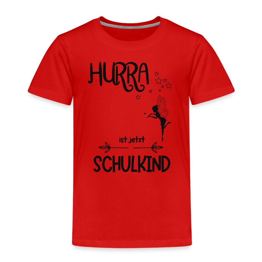 Kinder T-Shirt personalisierbar zum Schulanfang - Fee - Rot