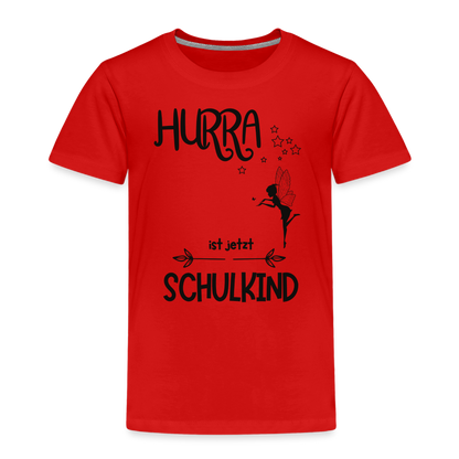 Kinder T-Shirt personalisierbar zum Schulanfang - Fee - Rot