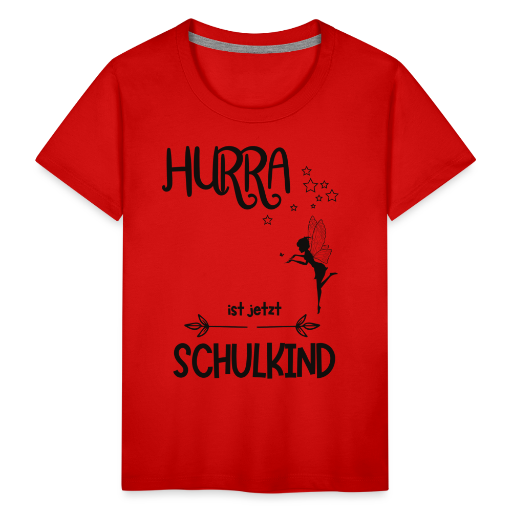 Kinder T-Shirt personalisierbar zum Schulanfang - Fee - Rot