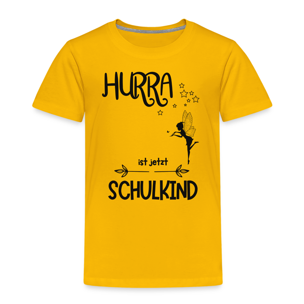 Kinder T-Shirt personalisierbar zum Schulanfang - Fee - Sonnengelb