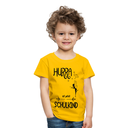 Kinder T-Shirt personalisierbar zum Schulanfang - Fee - Sonnengelb