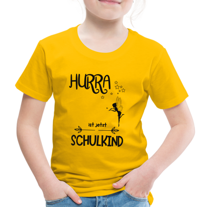 Kinder T-Shirt personalisierbar zum Schulanfang - Fee - Sonnengelb