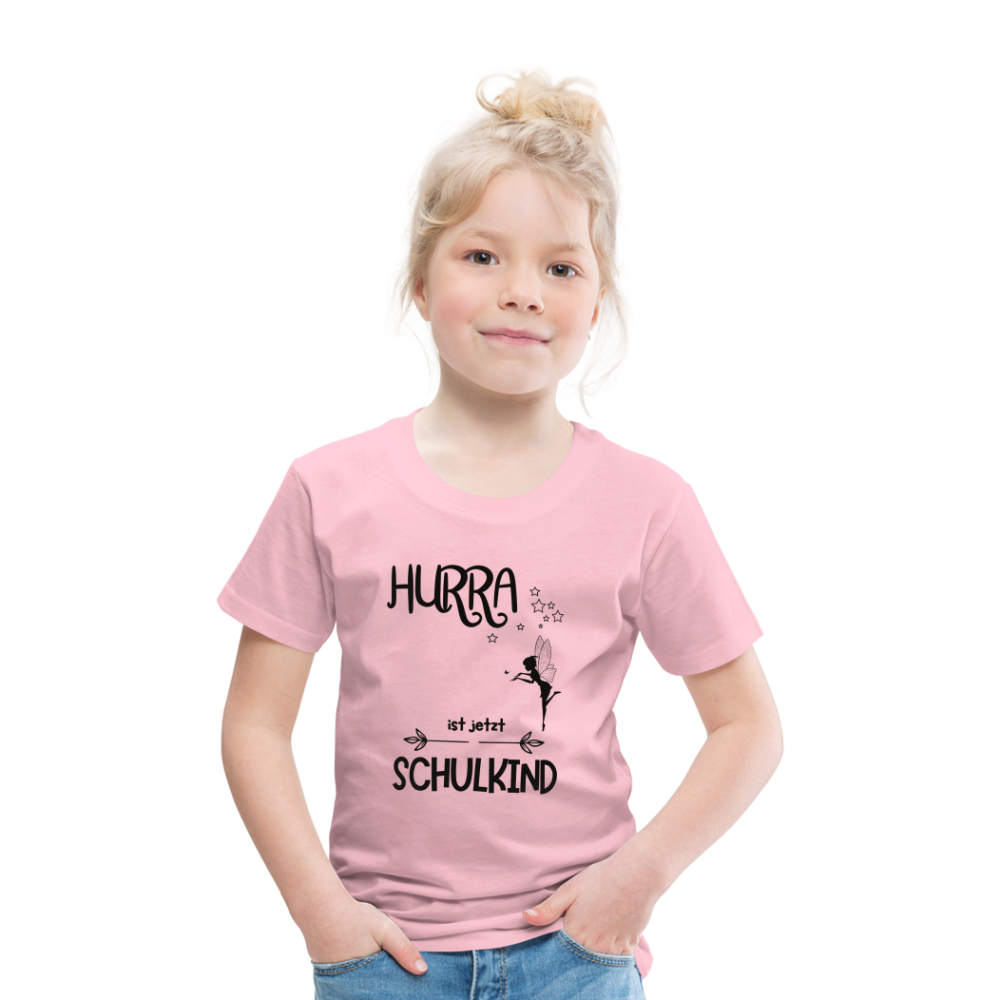 Kinder T-Shirt personalisierbar zum Schulanfang - Fee - Hellrosa