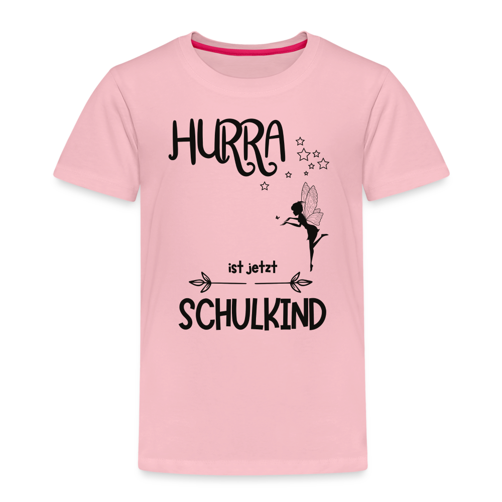 Kinder T-Shirt personalisierbar zum Schulanfang - Fee - Hellrosa