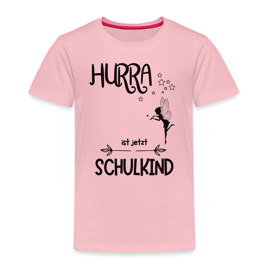 Kinder T-Shirt personalisierbar zum Schulanfang - Fee - Hellrosa