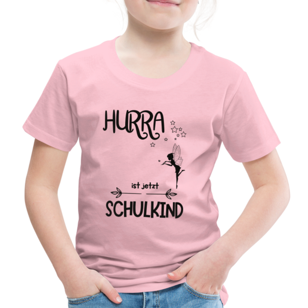 Kinder T-Shirt personalisierbar zum Schulanfang - Fee - Hellrosa