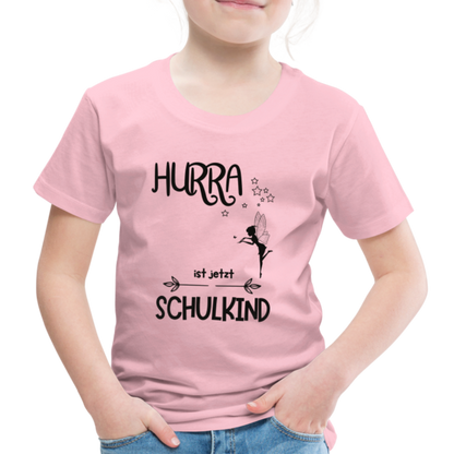 Kinder T-Shirt personalisierbar zum Schulanfang - Fee - Hellrosa